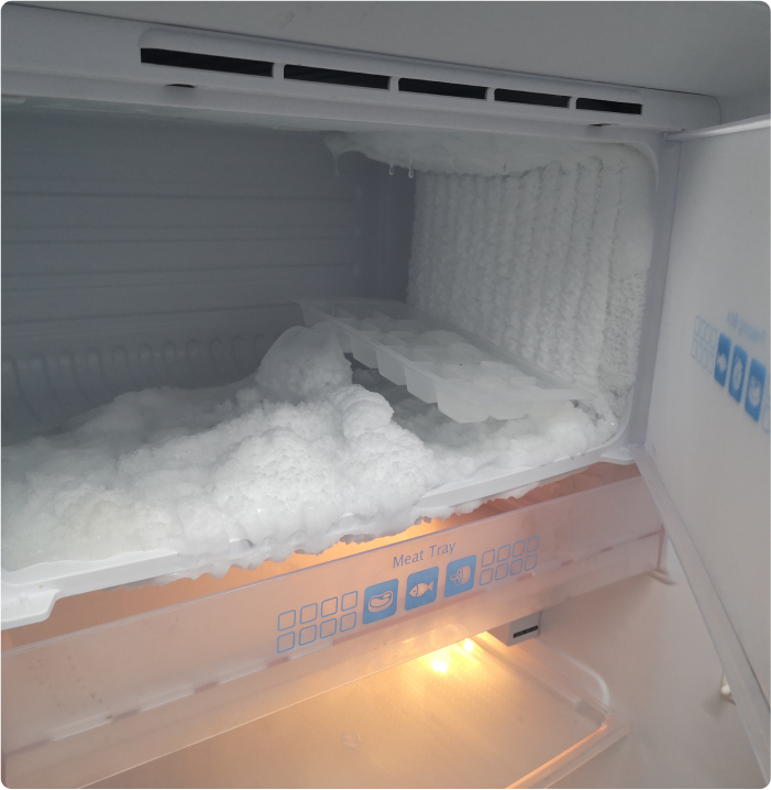 inside of freezer