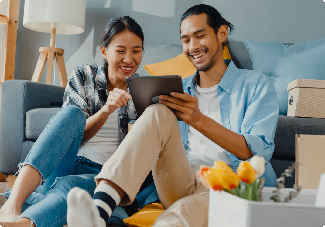 couple in their home