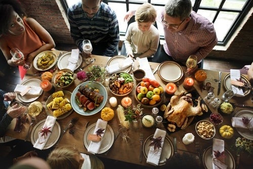 family at thanksgiving