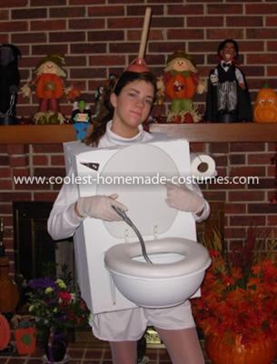 girl in toilet costume 