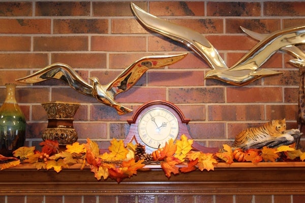 Decorated fireplace