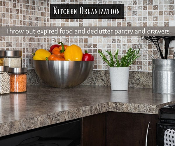 Kitchen counter with fruits