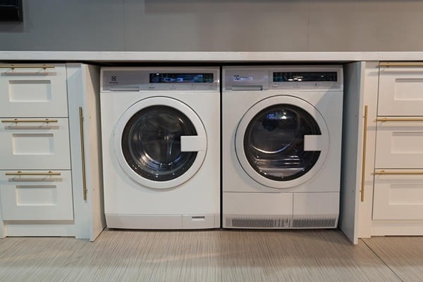 Front-loading, side-by-side washers