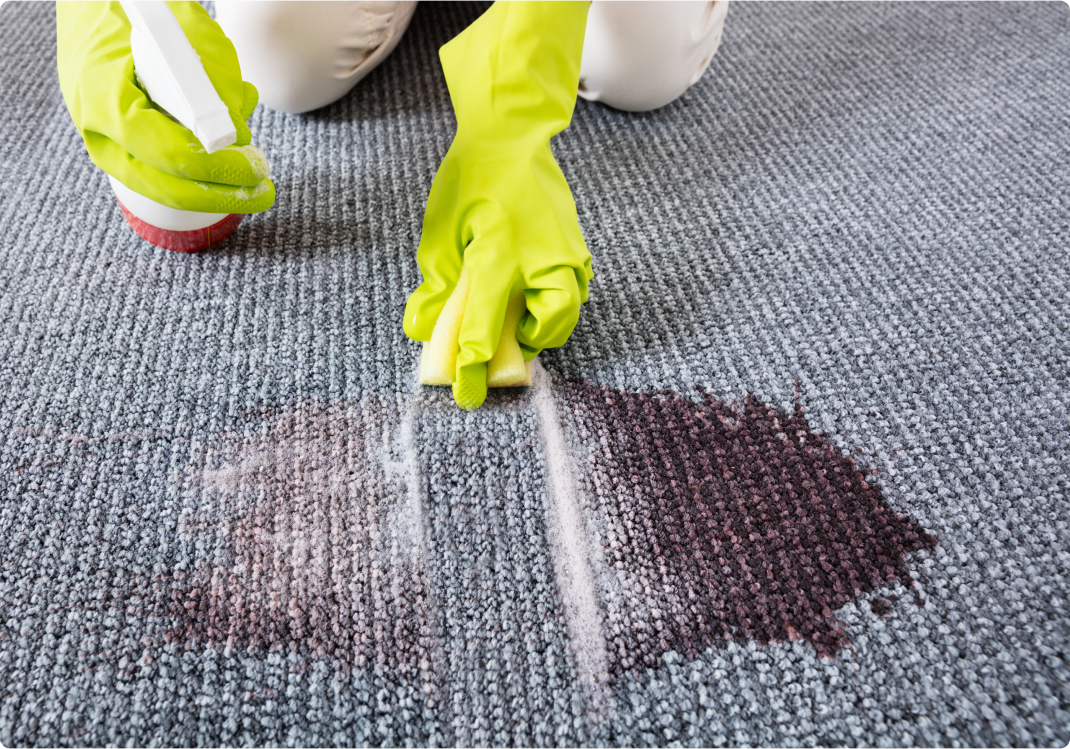 washing stains from carpet