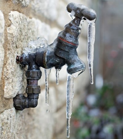 A frozen faucet 