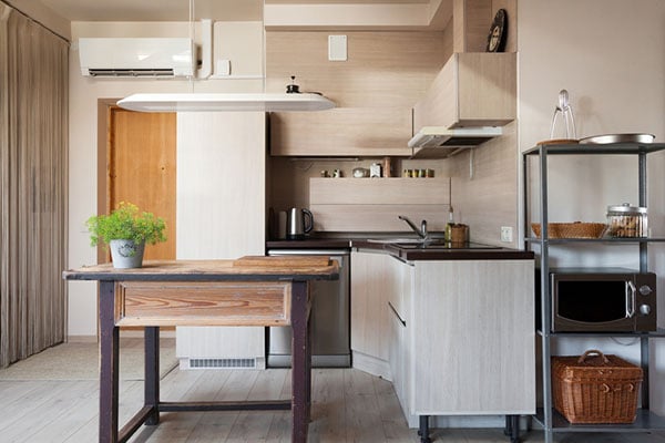 Picture of a kitchen with appliances 