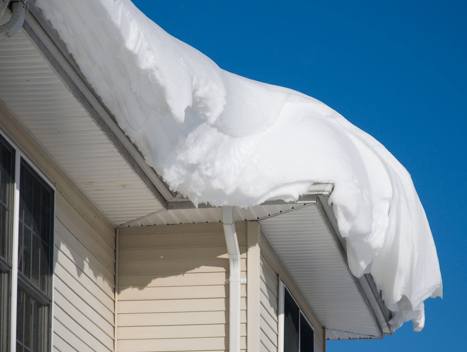 Snow damage on roof