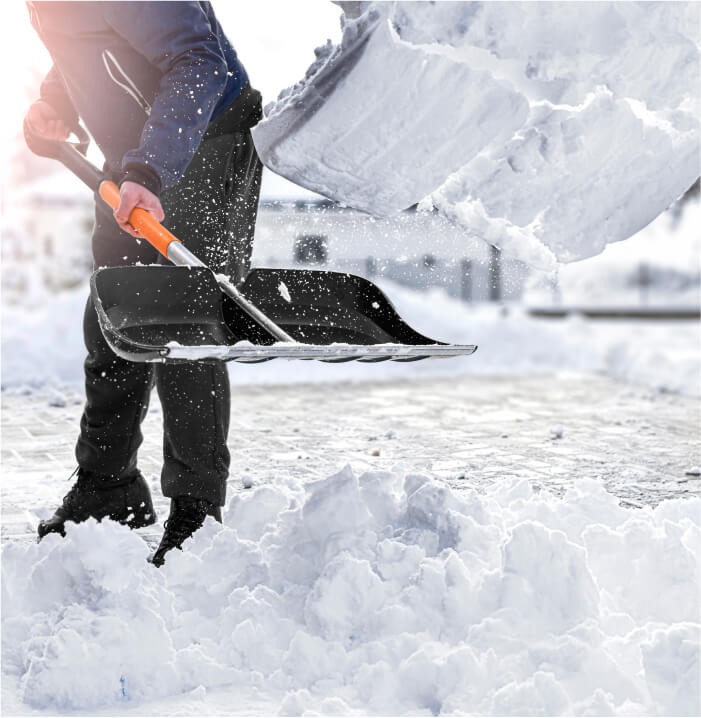 Person shoveling snow