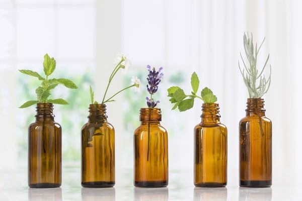 bottles of essential oils