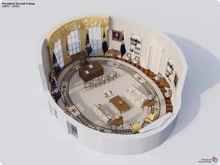 Rendering of First Trump Oval Office